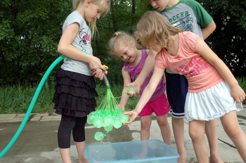 Children enjoying Bunch O Balloons.